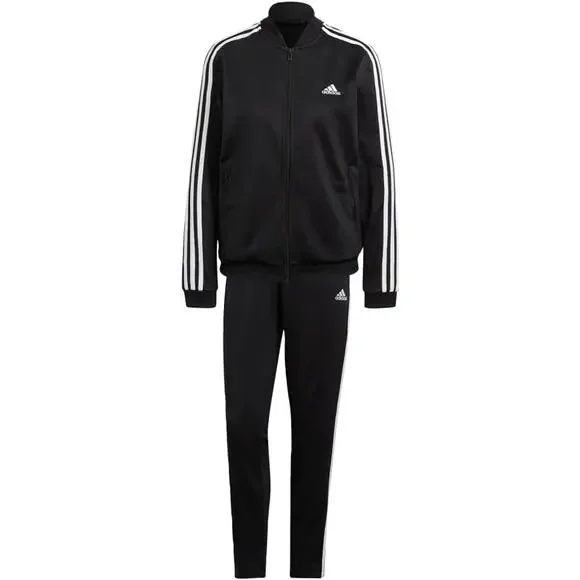 NWT Adidas Womens 3 Stripes Tracksuit - Small Black / White - Track Suit Set NEW - Picture 5 of 5
